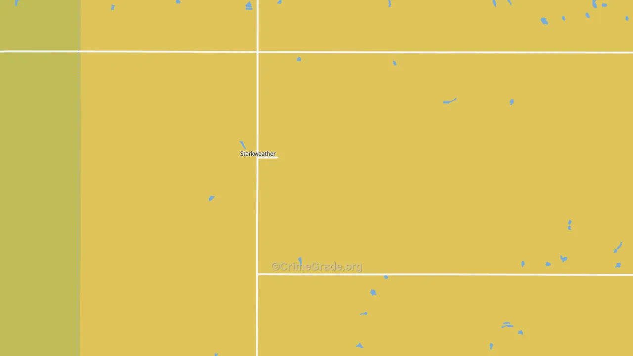 Starkweather, ND Map of Burglary Rates