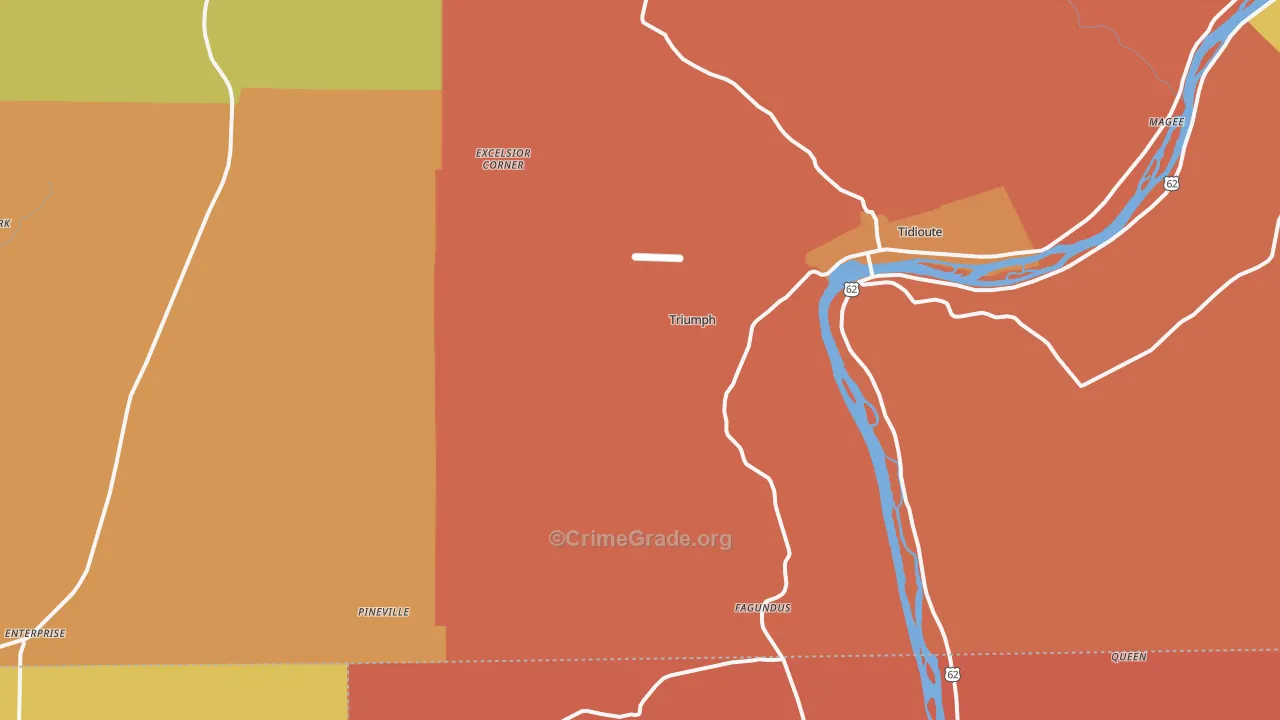 Starr, PA Map of Burglary Rates