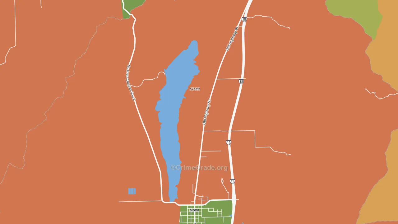 Starr, UT Map of Burglary Rates