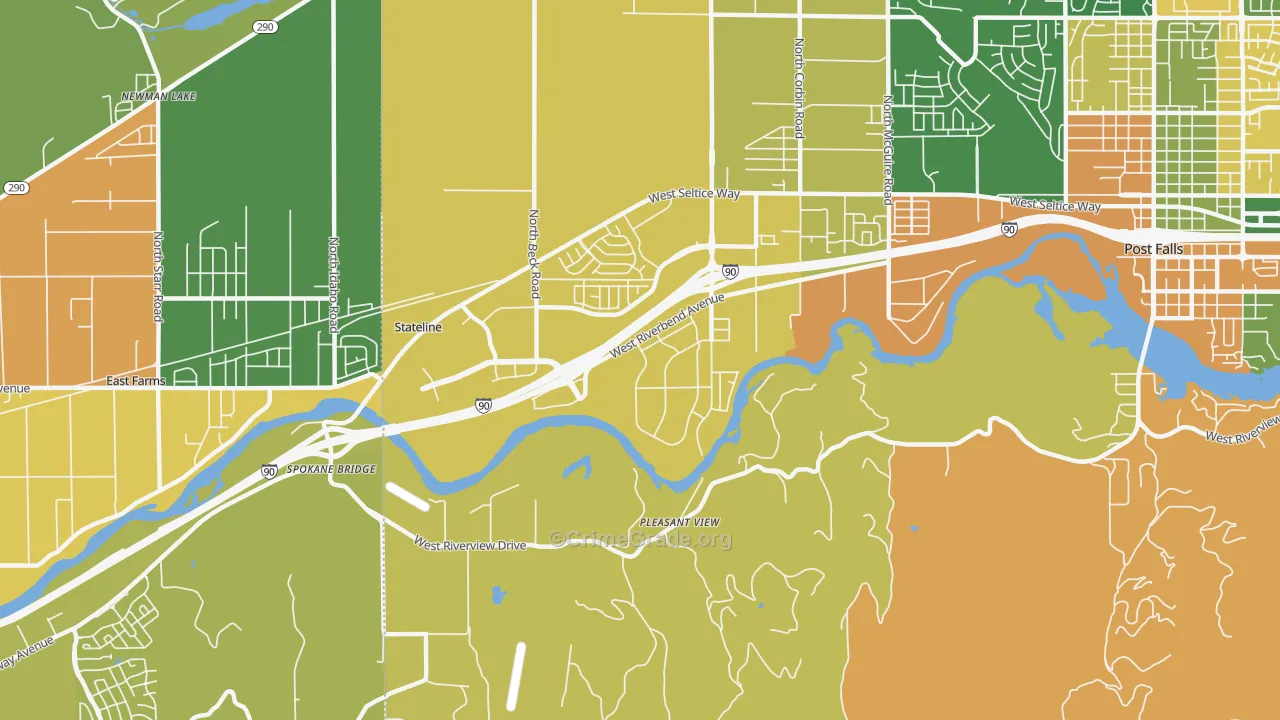 State Line, ID Map of Burglary Rates