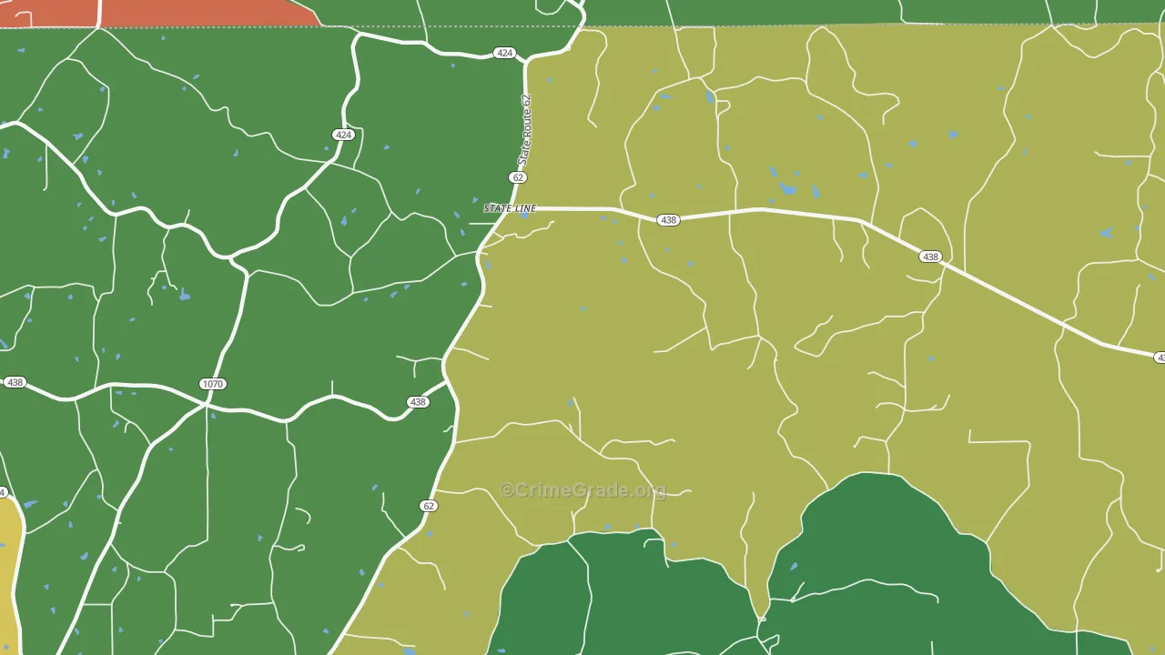 State Line, LA Map of Burglary Rates