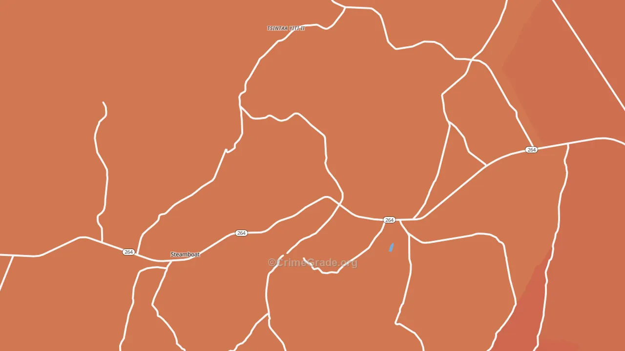 Steamboat Canyon, AZ Map of Burglary Rates