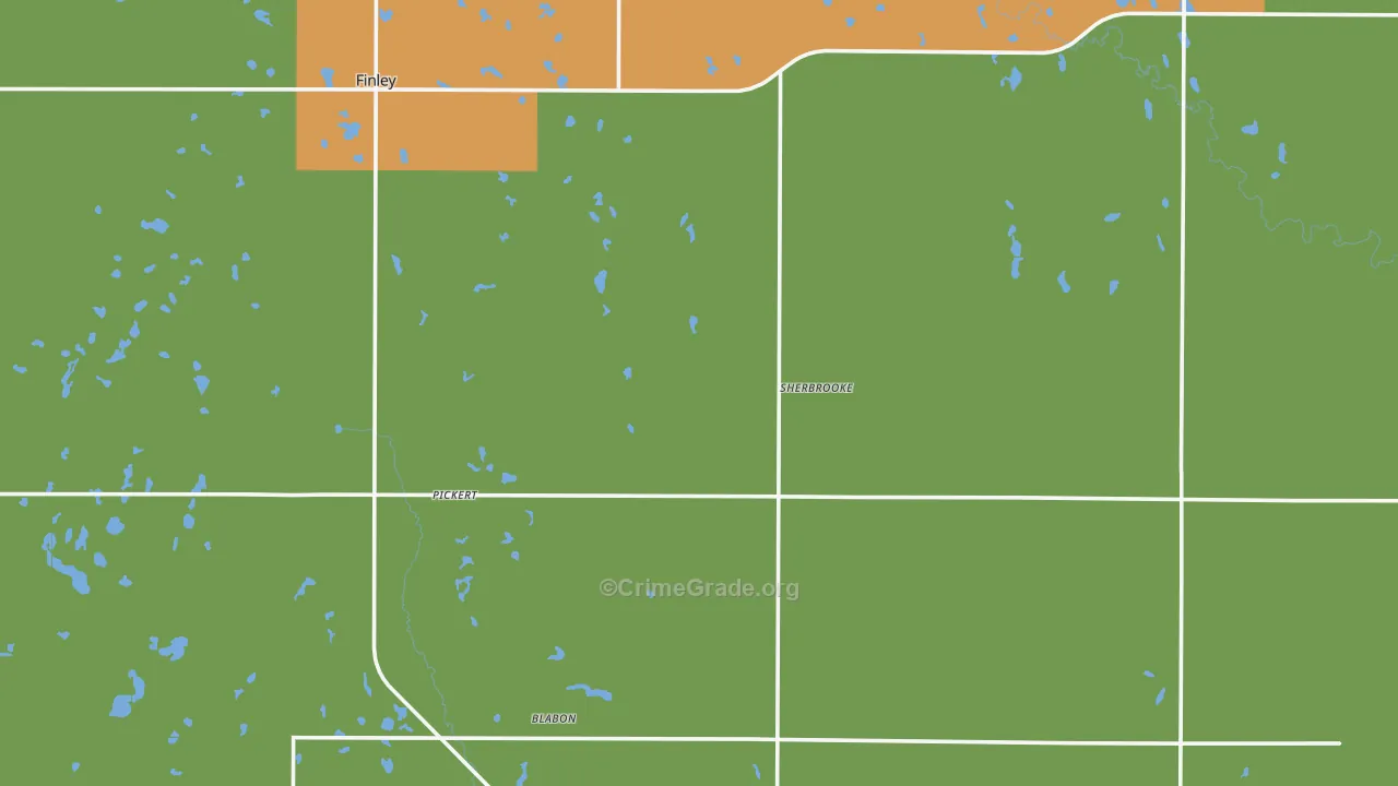 Steele County, ND Map of Burglary Rates