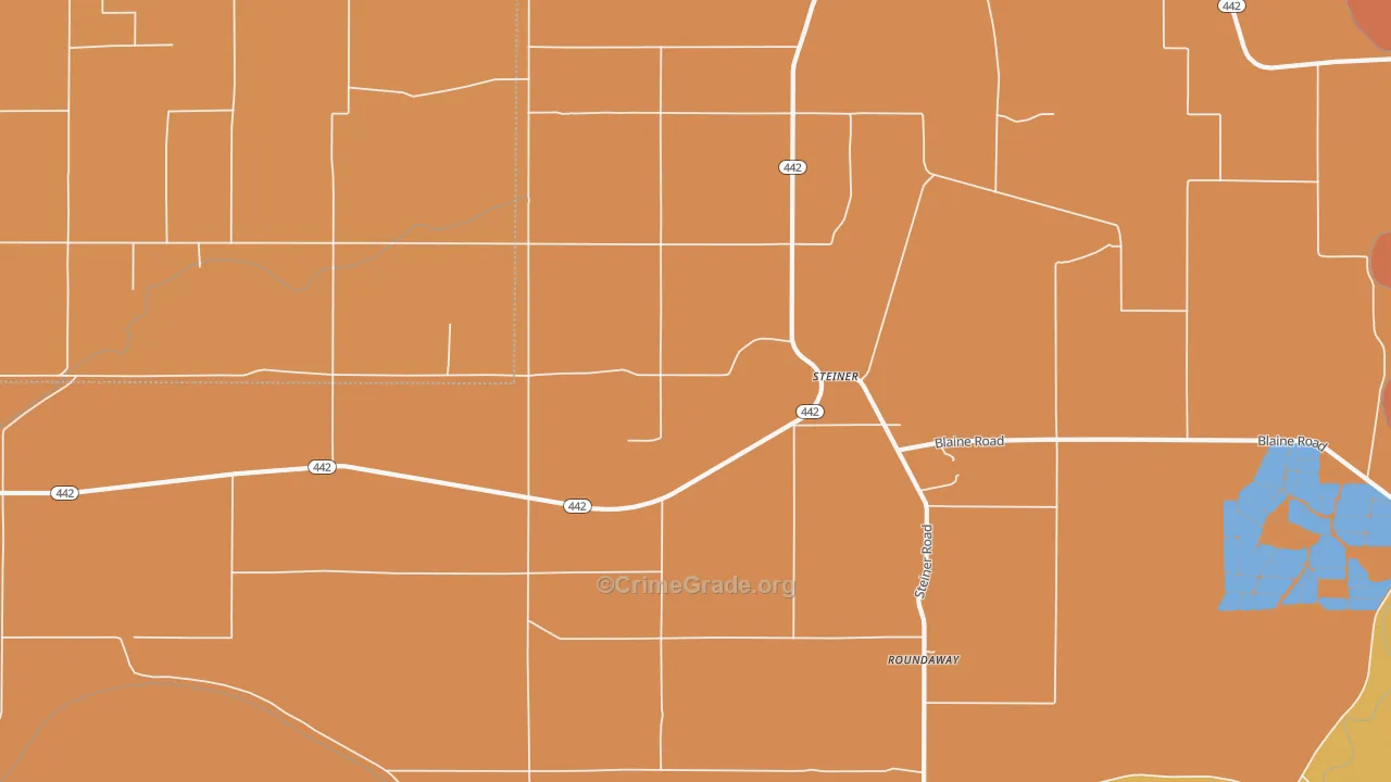 Steiner, MS Map of Burglary Rates