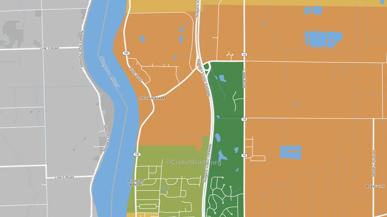 Stella Niagara, NY Map of Burglary Rates