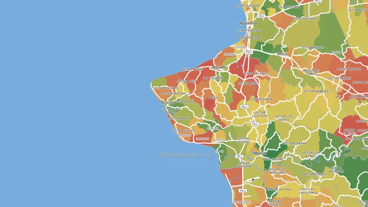 Stella Rincon, PR Map of Burglary Rates