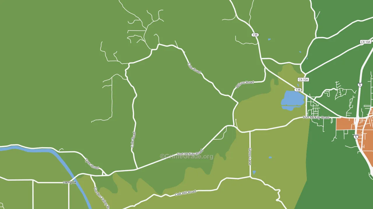 Stephens, OR Map of Burglary Rates