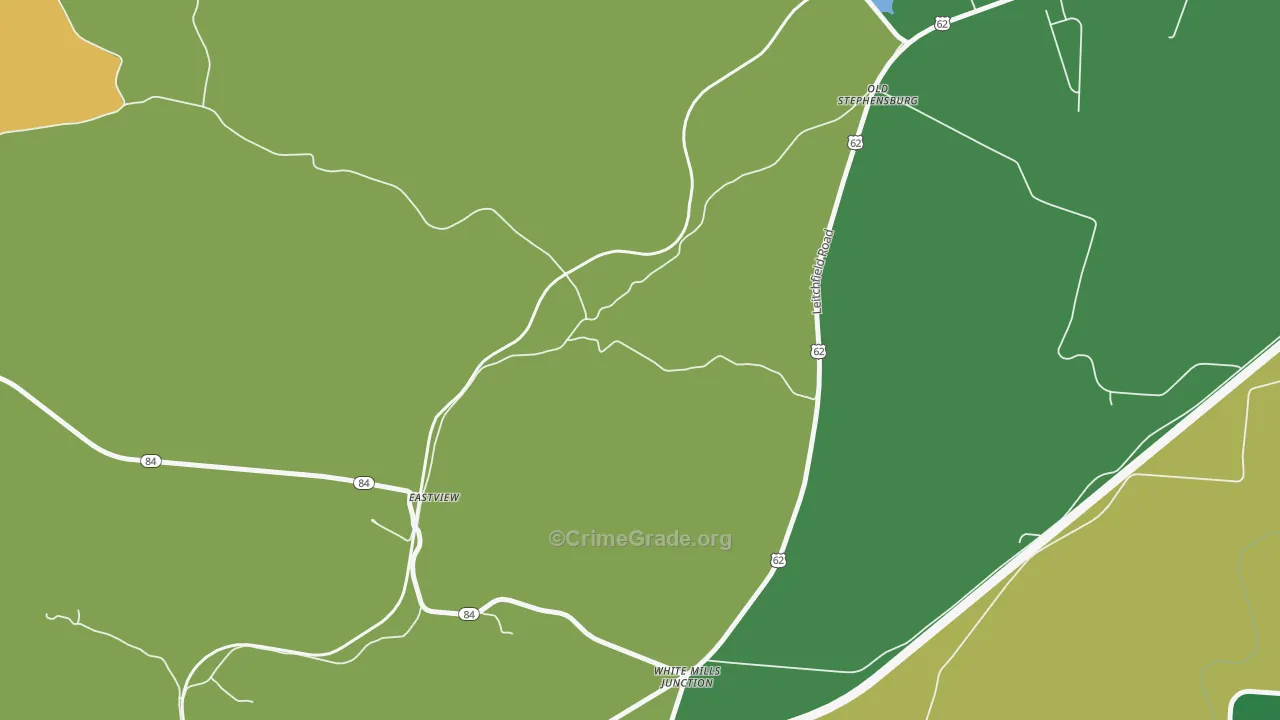 Stephensburg, KY Map of Burglary Rates