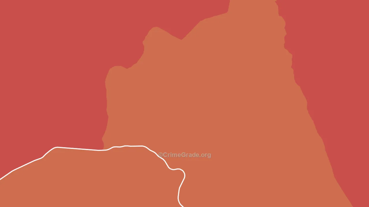Steptoe, NV Map of Burglary Rates