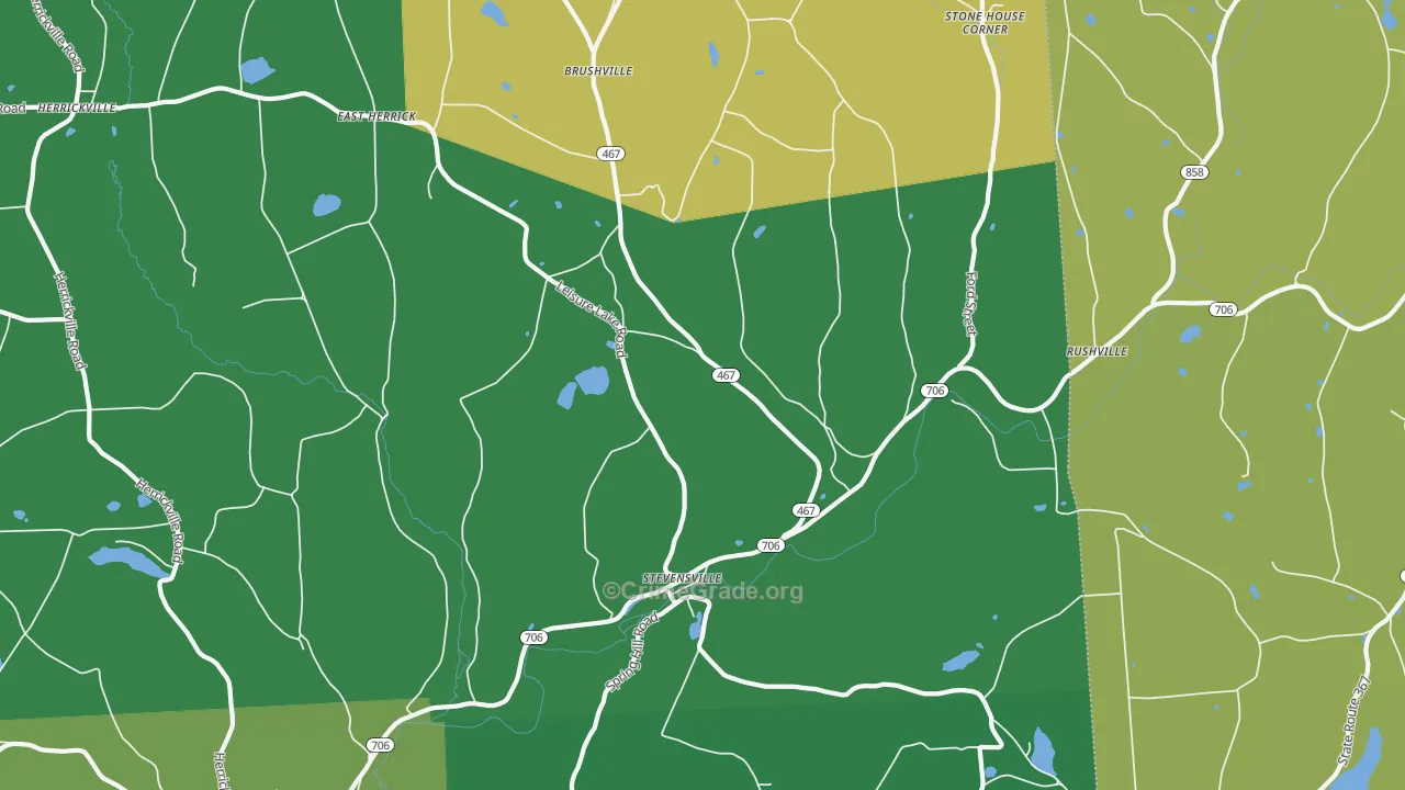 Stevensville, PA Map of Burglary Rates