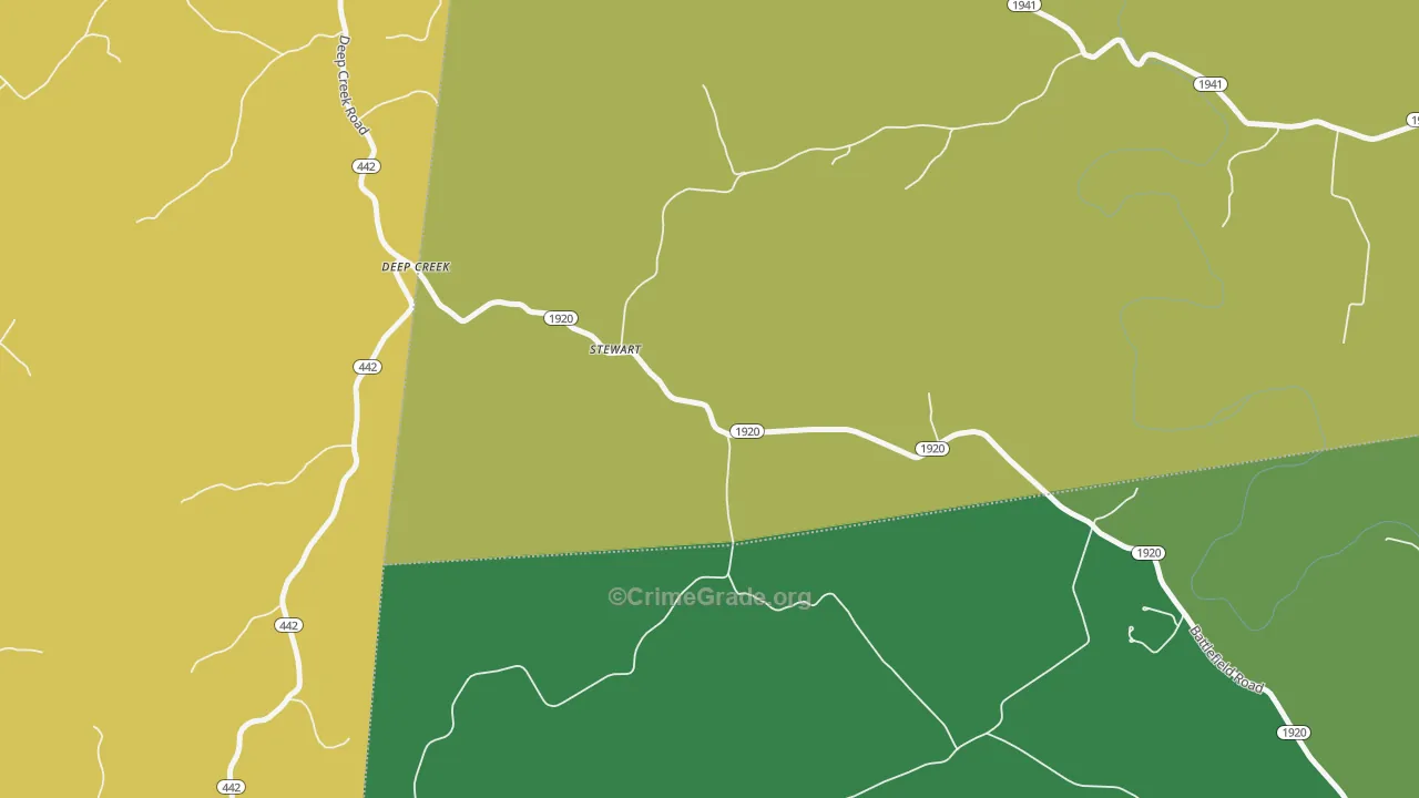 Stewart, KY Map of Burglary Rates