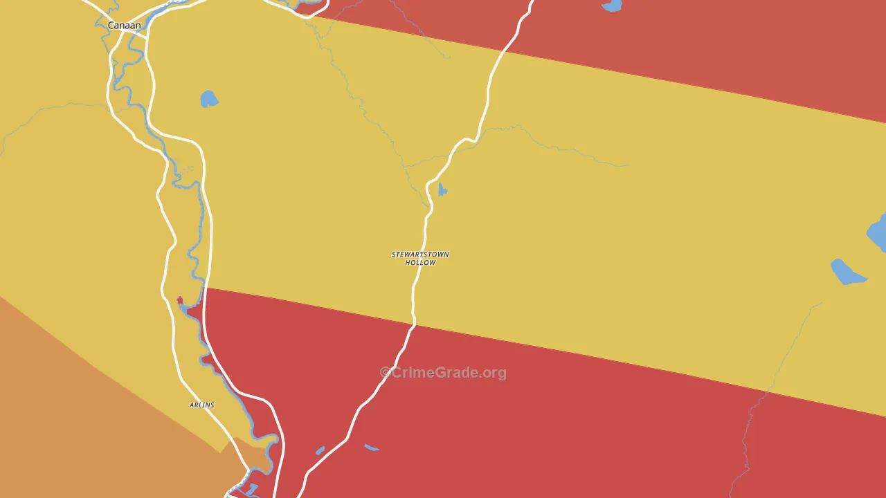 Stewartstown, NH Map of Burglary Rates