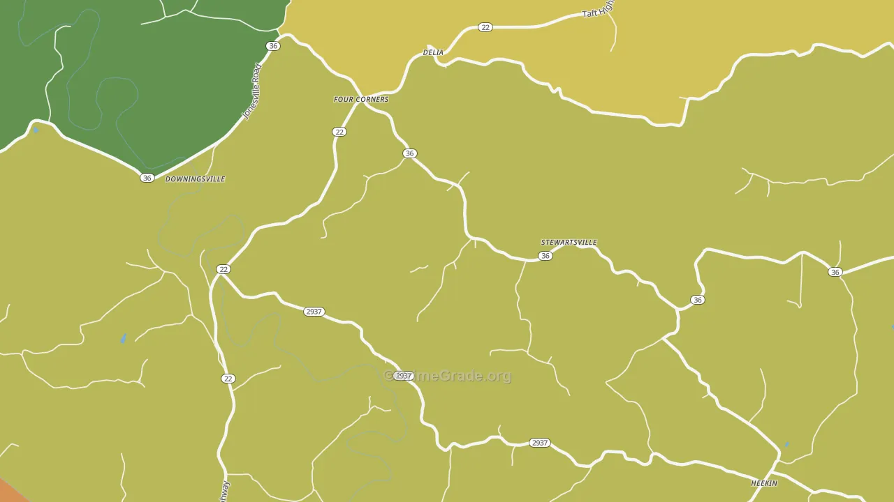 Stewartsville, KY Map of Burglary Rates