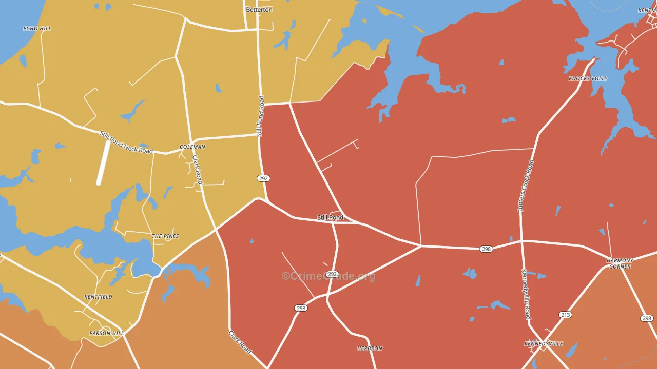 Still Pond, MD Map of Burglary Rates