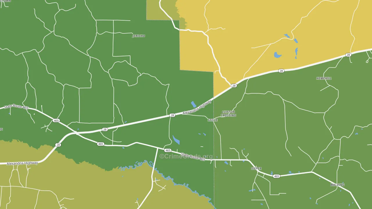 Stille, LA Map of Burglary Rates