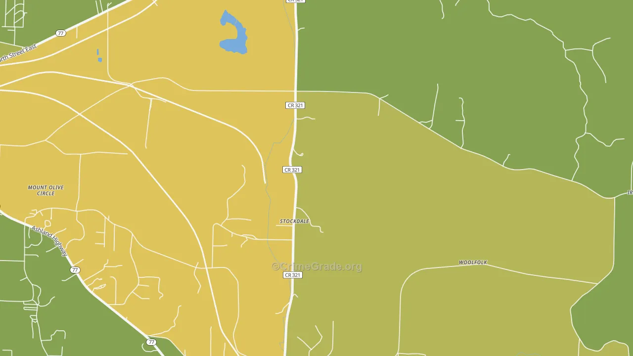 Stockdale, AL Map of Burglary Rates