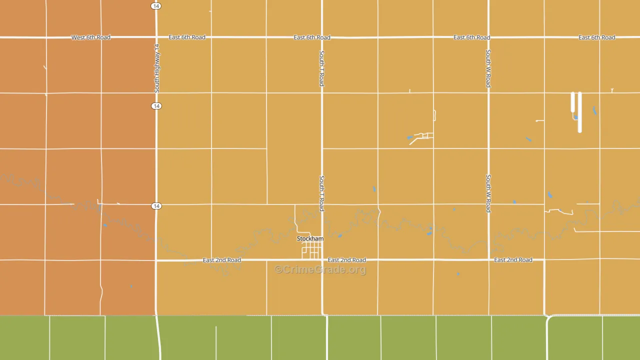 Stockham, NE Map of Burglary Rates