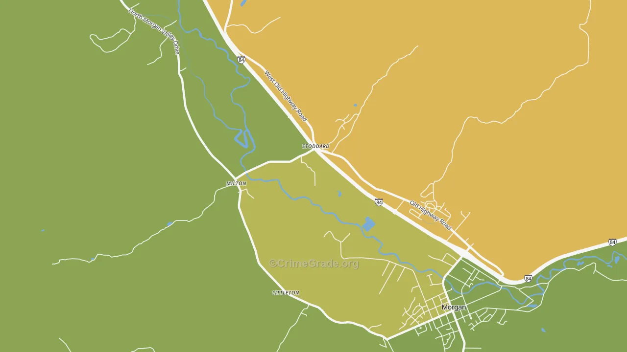 Stoddard, UT Map of Burglary Rates