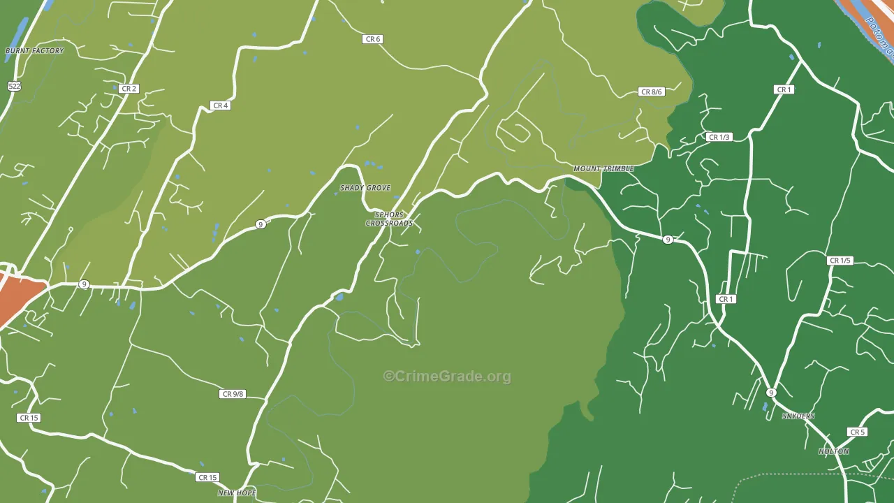 Stohrs Crossroads, WV Map of Burglary Rates