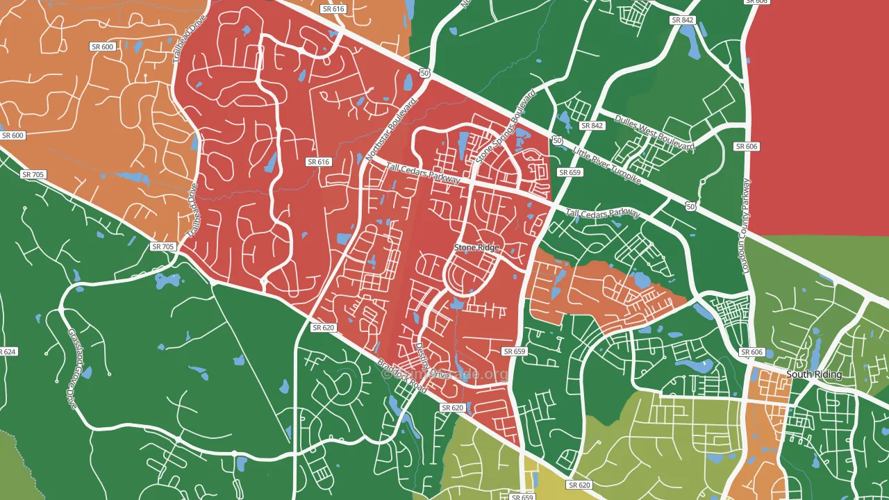 Stone Ridge, VA Map of Burglary Rates