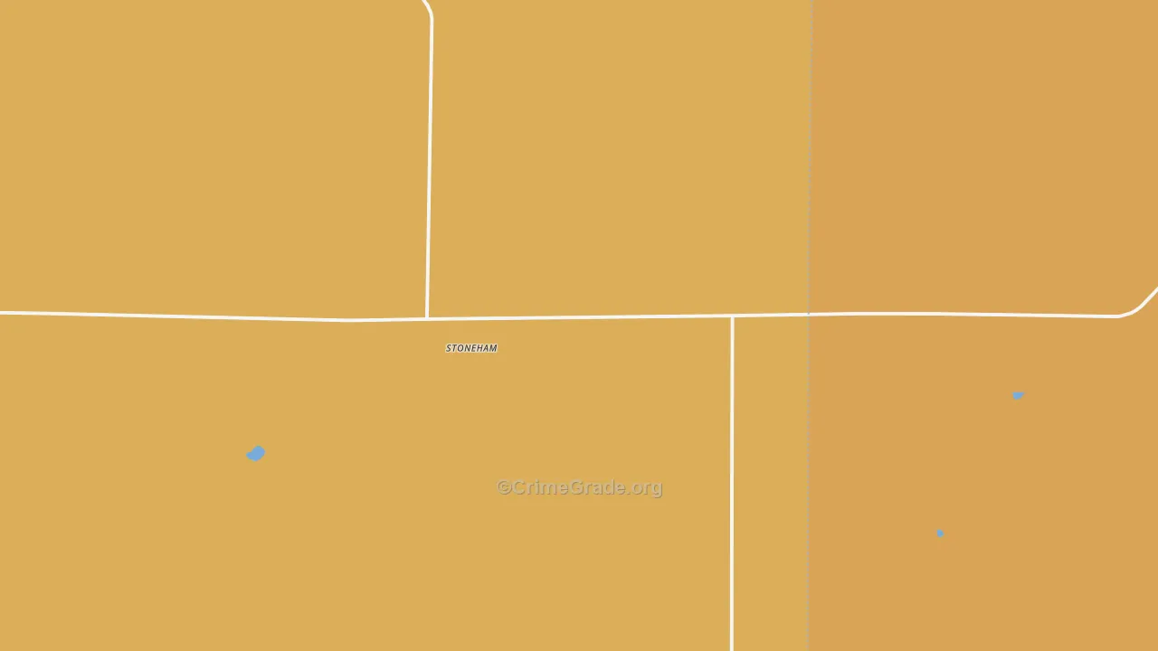 Stoneham, CO Map of Burglary Rates