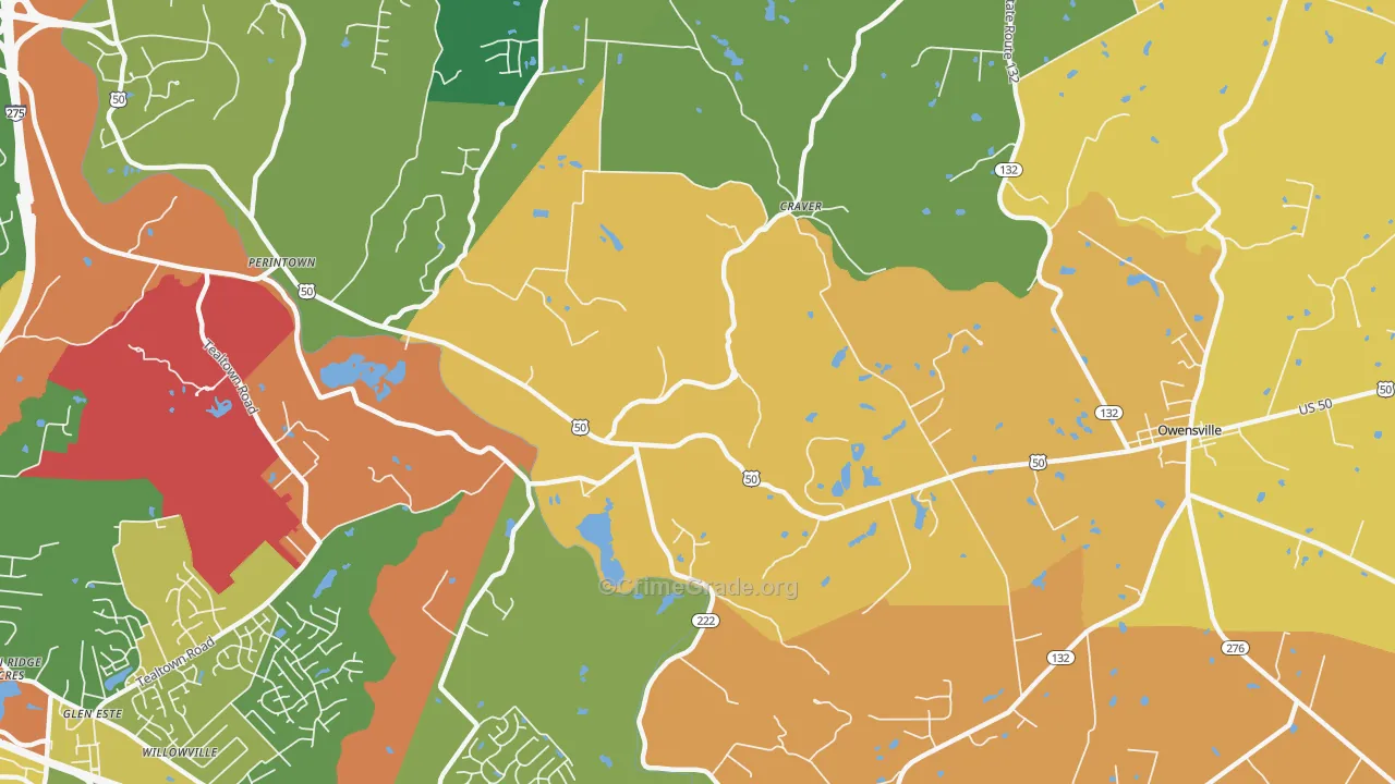 Stonelick, OH Map of Burglary Rates
