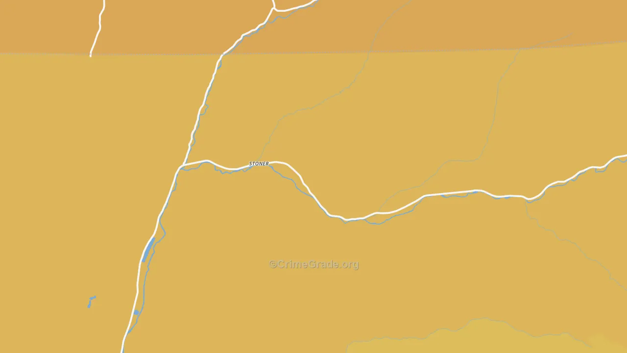 Stoner, CO Map of Burglary Rates