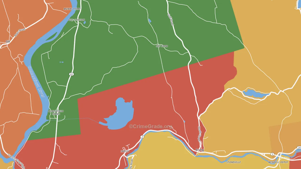 Stoneville, MA Map of Burglary Rates