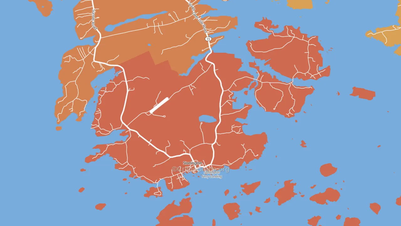 Stonington, ME Map of Burglary Rates