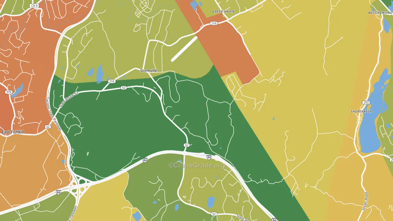 Stormville, NY Map of Burglary Rates