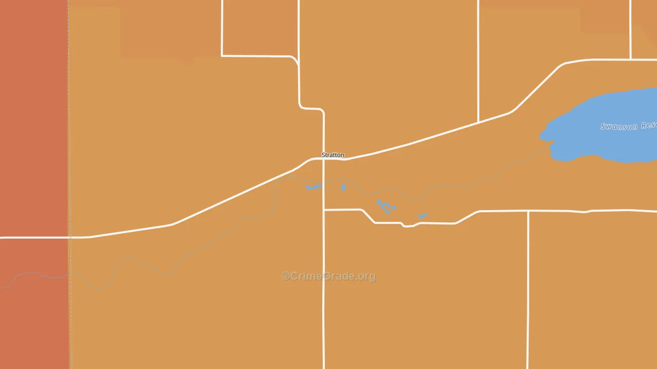 Stratton, NE Map of Burglary Rates