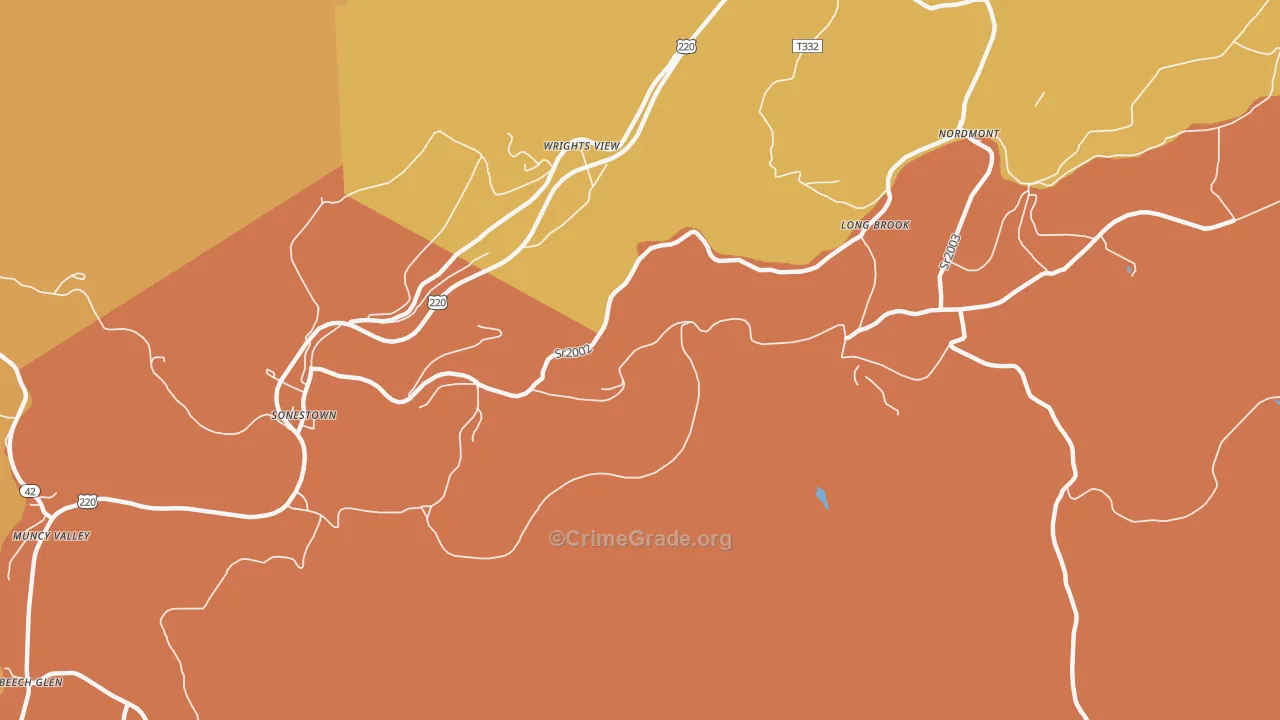 Strawbridge, PA Map of Burglary Rates