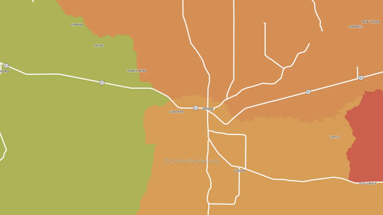 Strong, AR Map of Burglary Rates