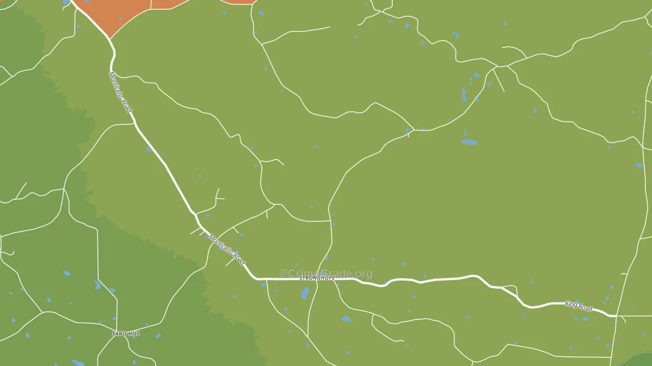 Stronghope, MS Map of Burglary Rates