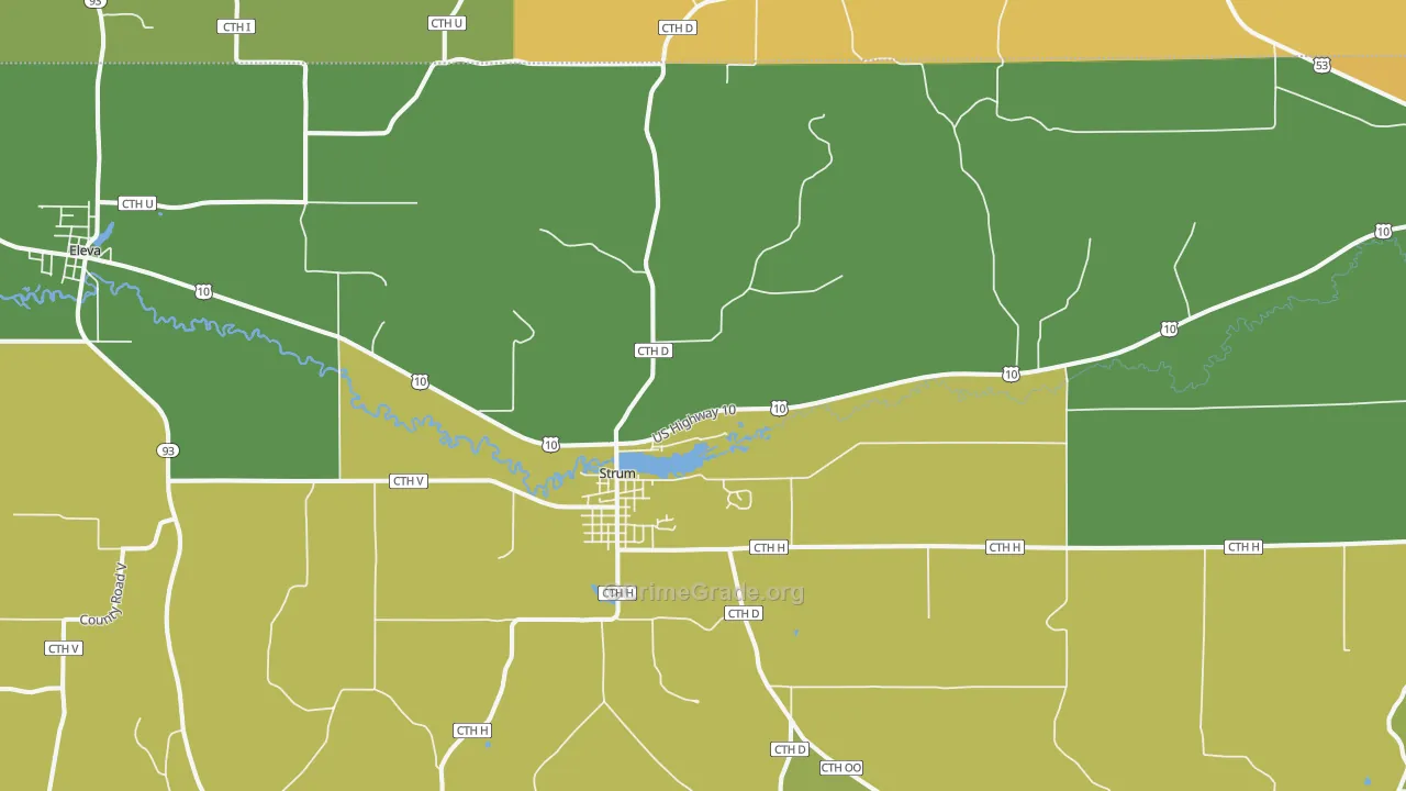Strum, WI Map of Burglary Rates