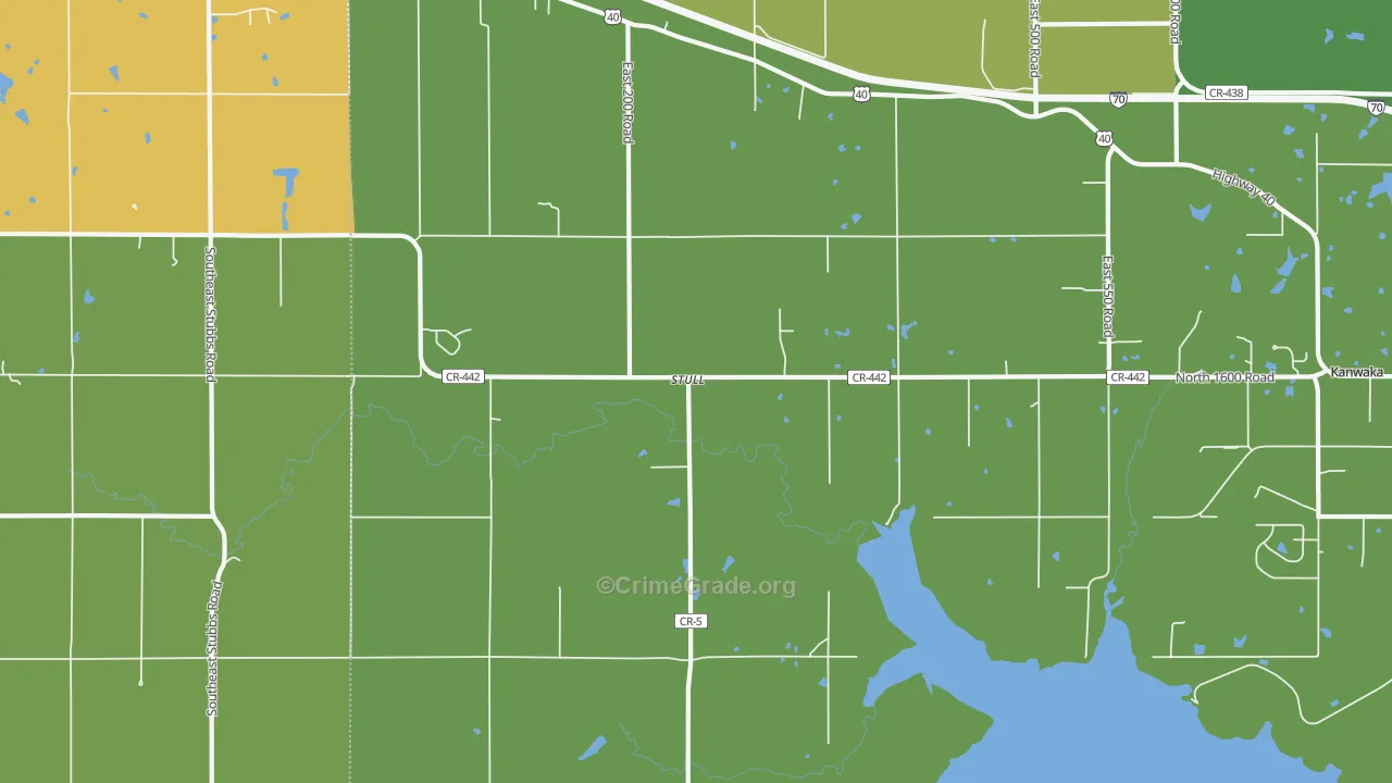 Stull, KS Map of Burglary Rates