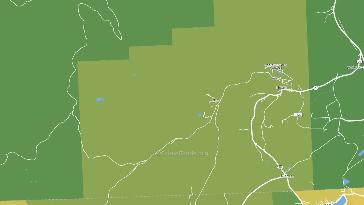 Stull, PA Map of Burglary Rates
