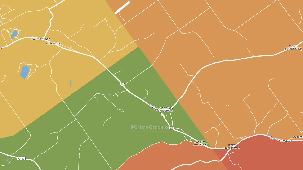 Sturges Corner, NY Map of Burglary Rates