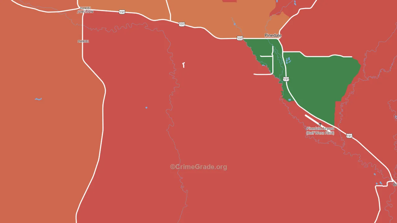 Sublette County, WY Map of Burglary Rates