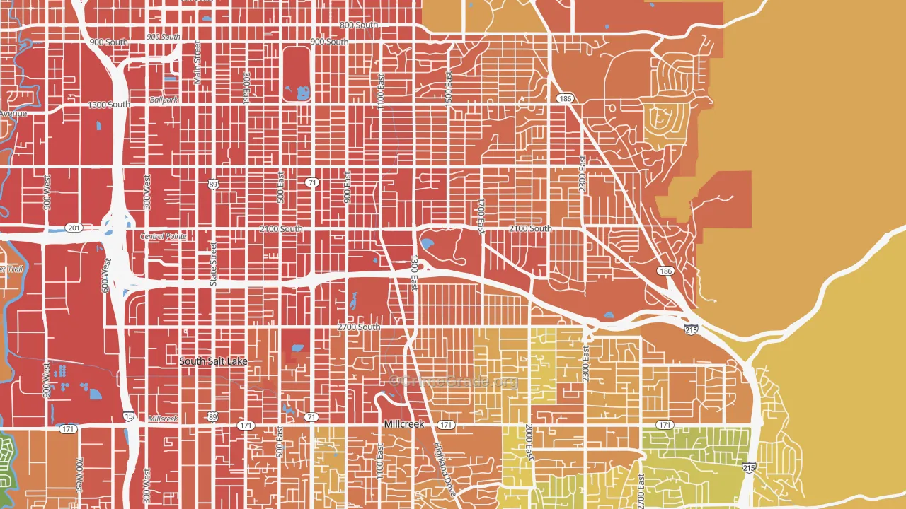 Sugar House, Salt Lake City, UT Map of Burglary Rates