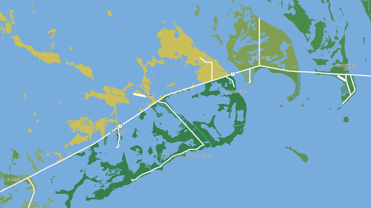 Sugarloaf Shores, FL Map of Burglary Rates