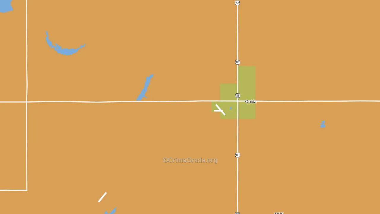 Sully County, SD Map of Burglary Rates