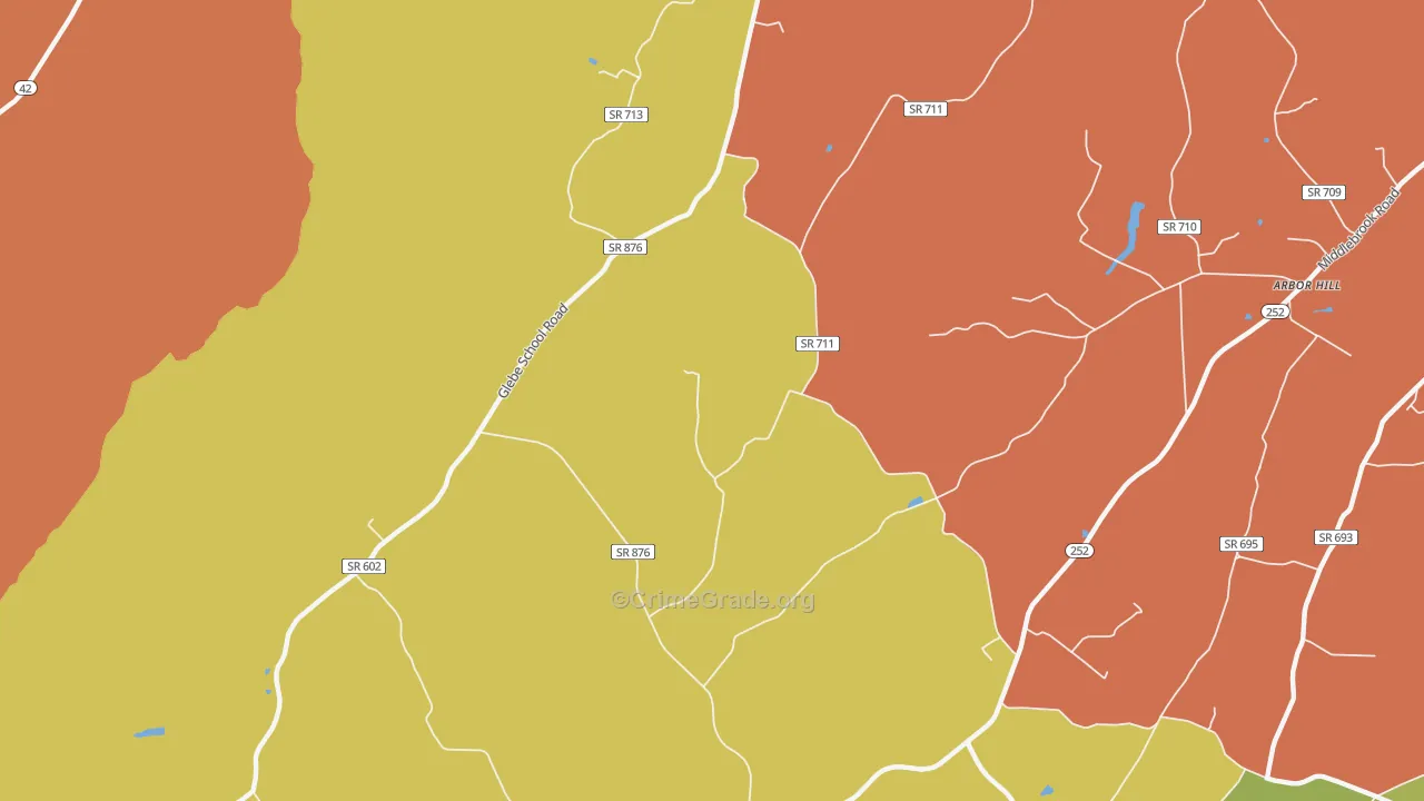 Summerdean, VA Map of Burglary Rates