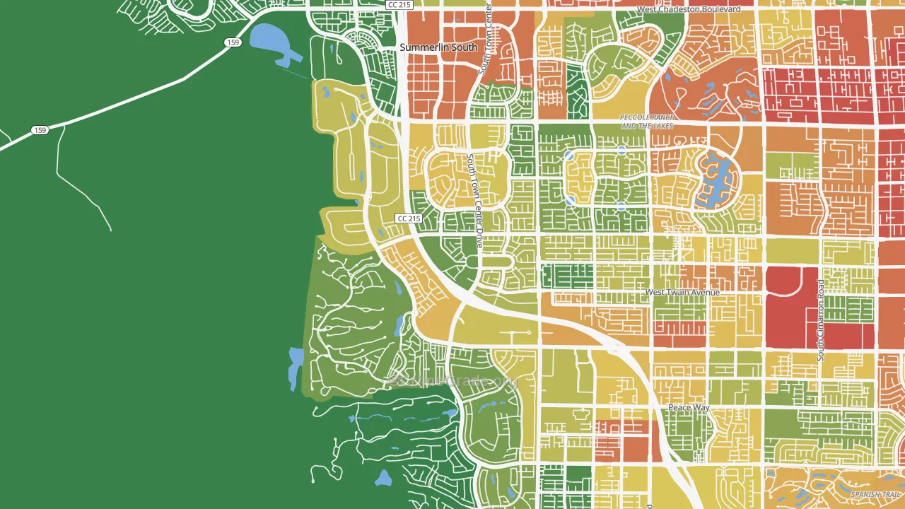 Summerlin South, NV Map of Burglary Rates