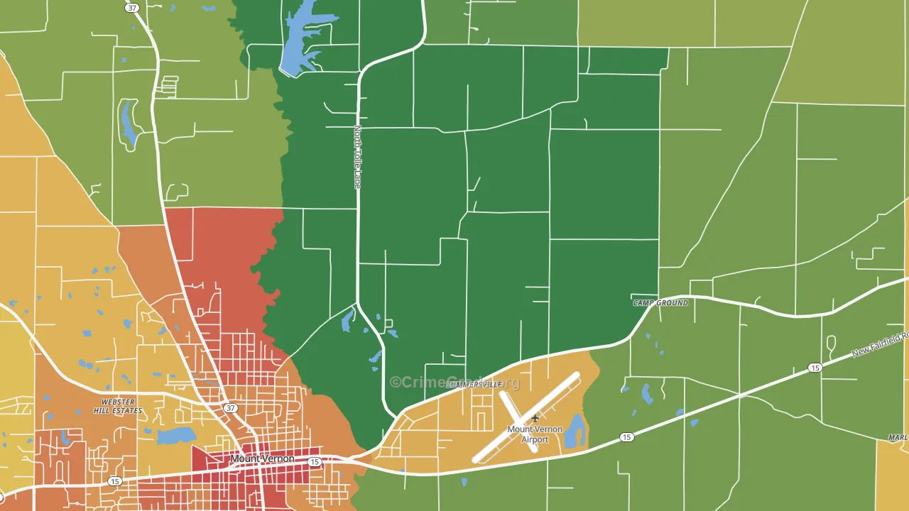 Summersville, IL Map of Burglary Rates