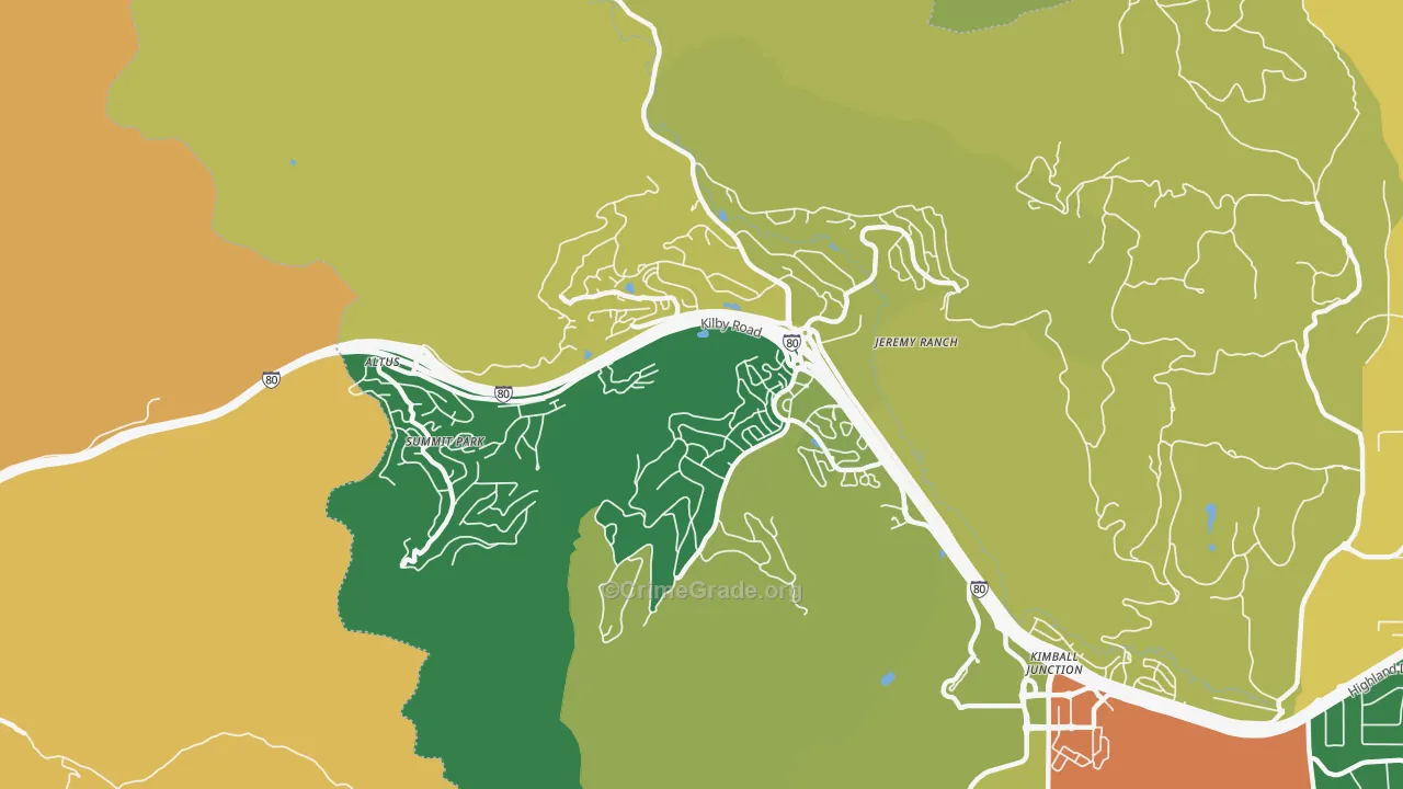Summit Park, UT Map of Burglary Rates