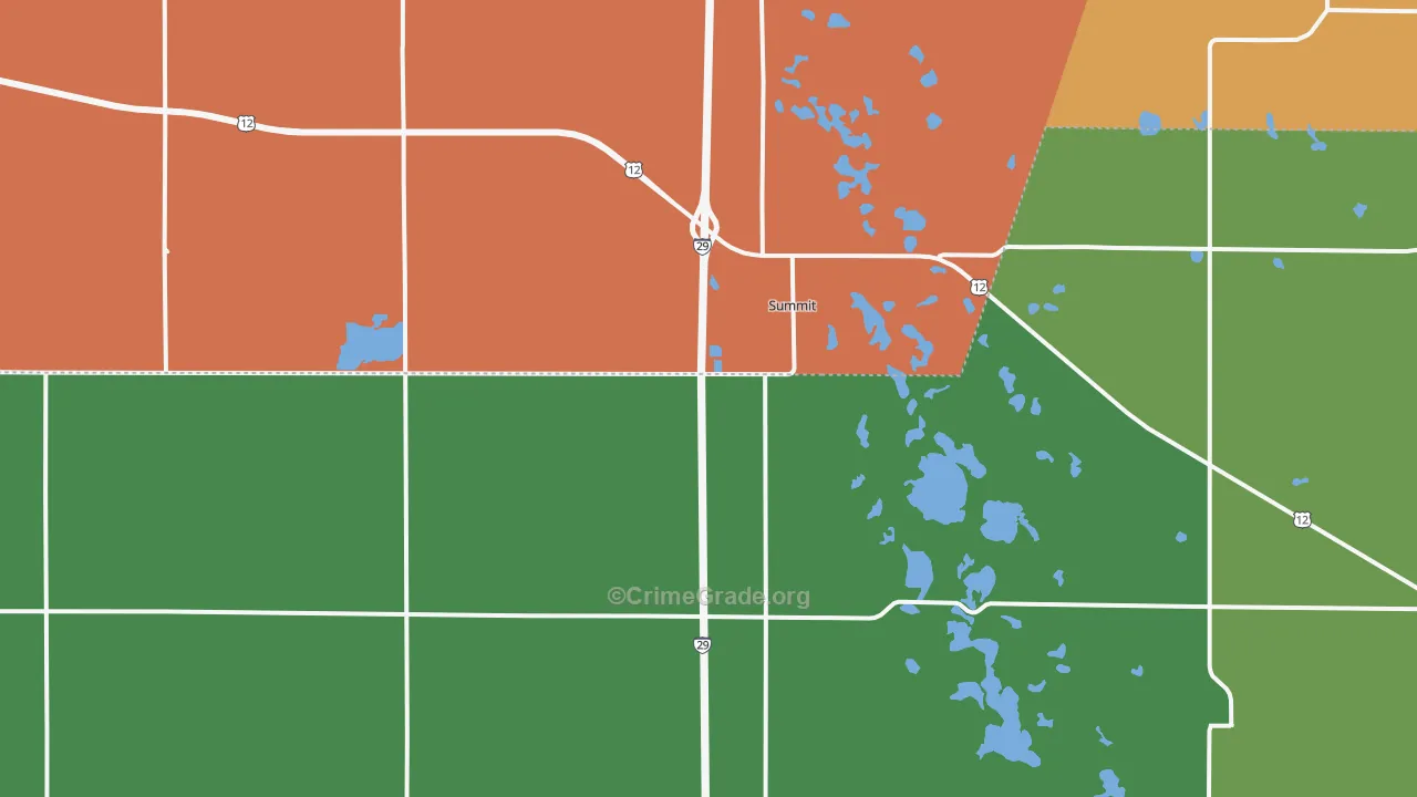 Summit, SD Map of Burglary Rates
