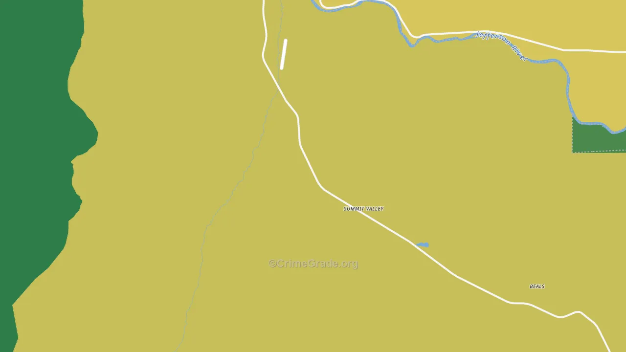 Summit Valley, MT Map of Burglary Rates