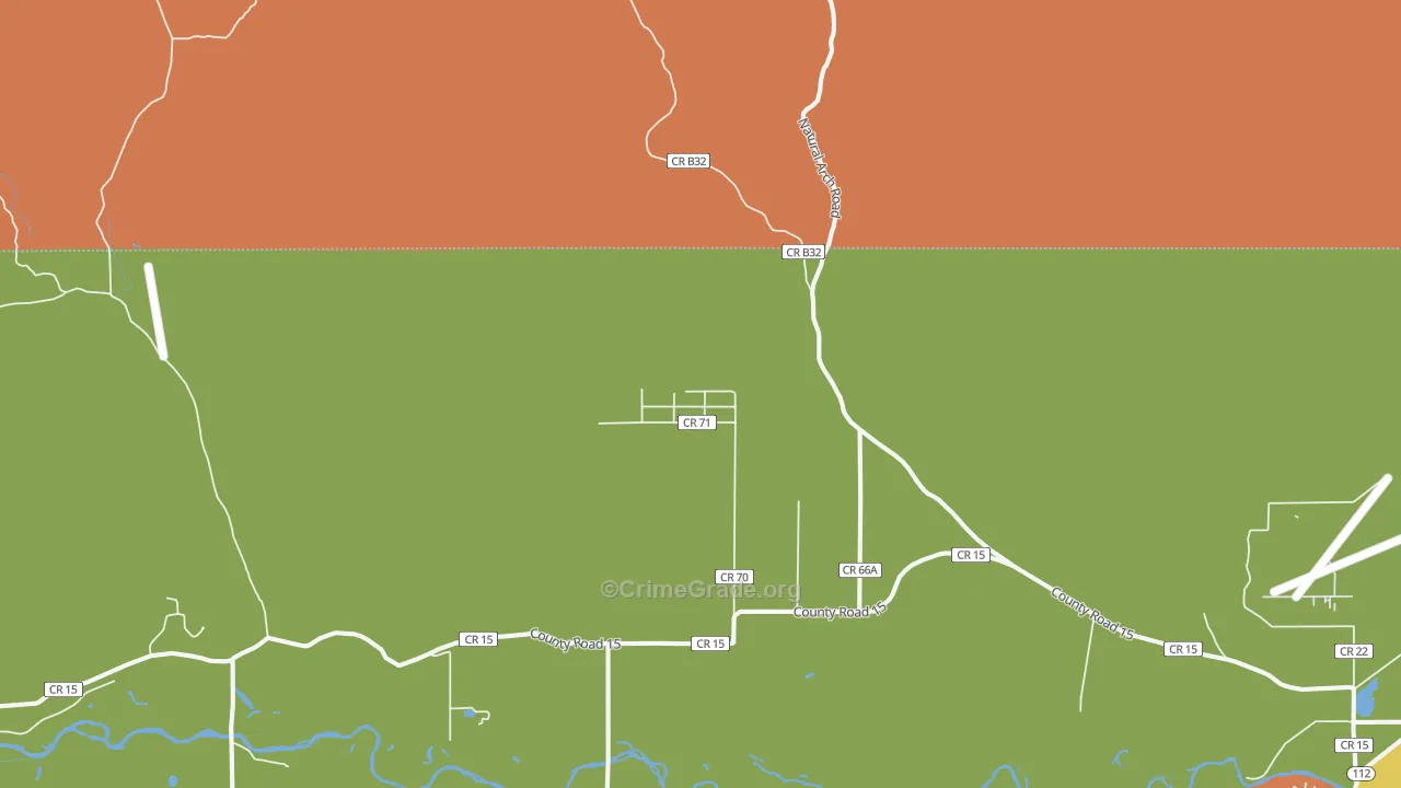 Summitville, CO Map of Burglary Rates
