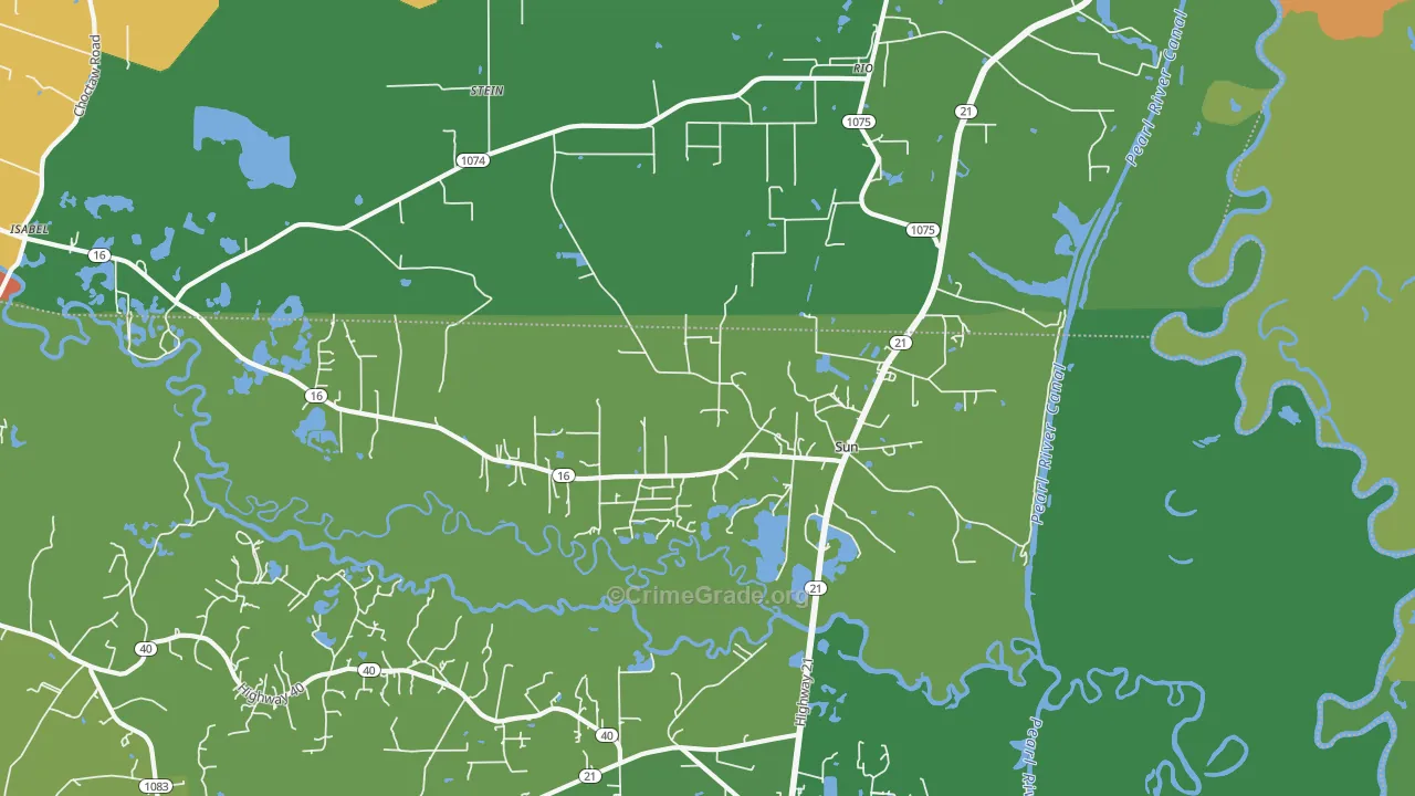Sun, LA Map of Burglary Rates
